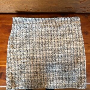 Rachel Zoe Black and White Tweed Mini Skirt